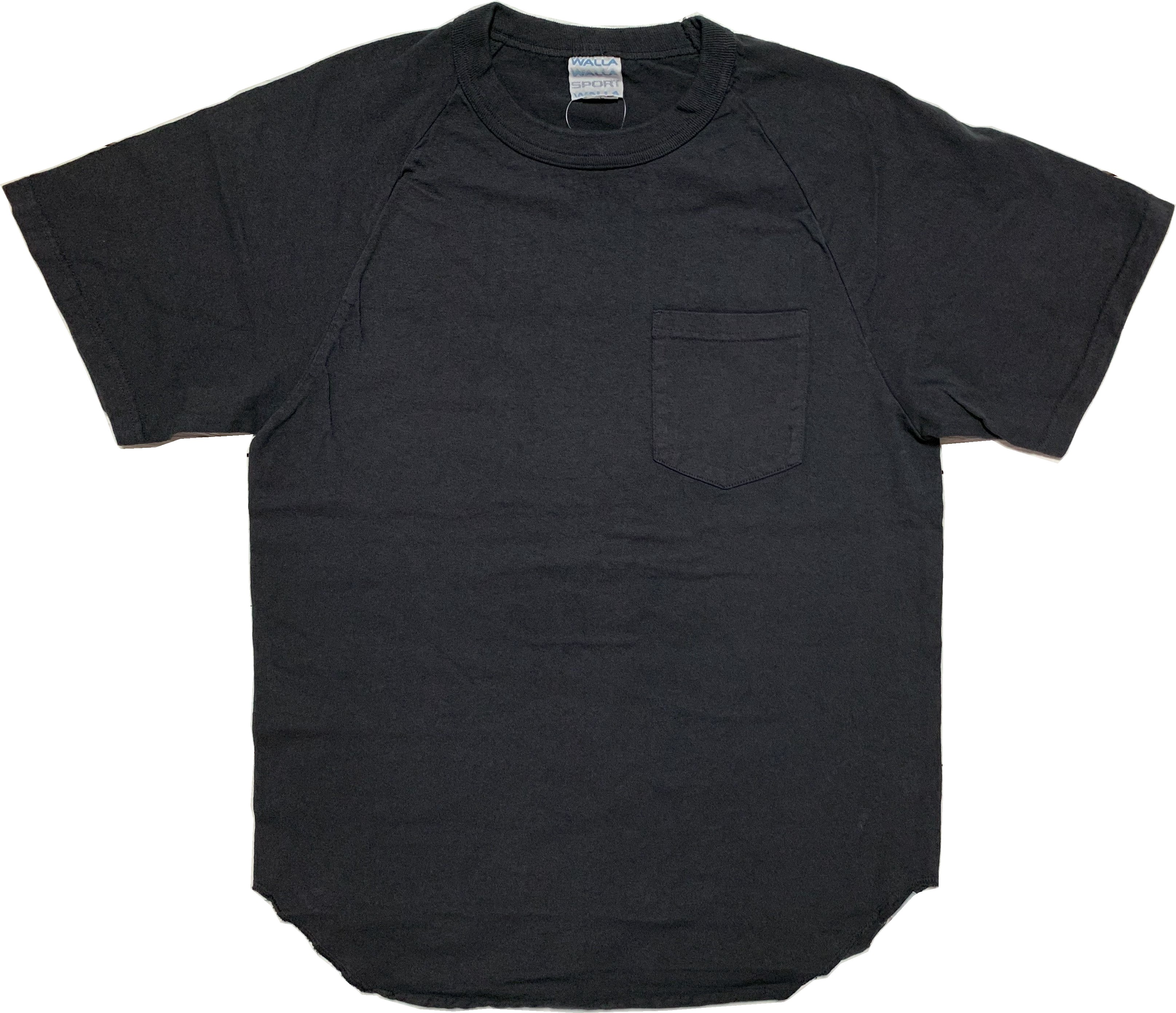 ショートスリーブ ベースボールT ウィズポケット ユーズドブラック メンズ Tシャツ 日本製 018