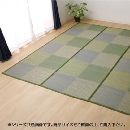 い草花ござカーペット 『DXピーア』 ブルー 団地間4.5畳(約255×255cm) 4323924