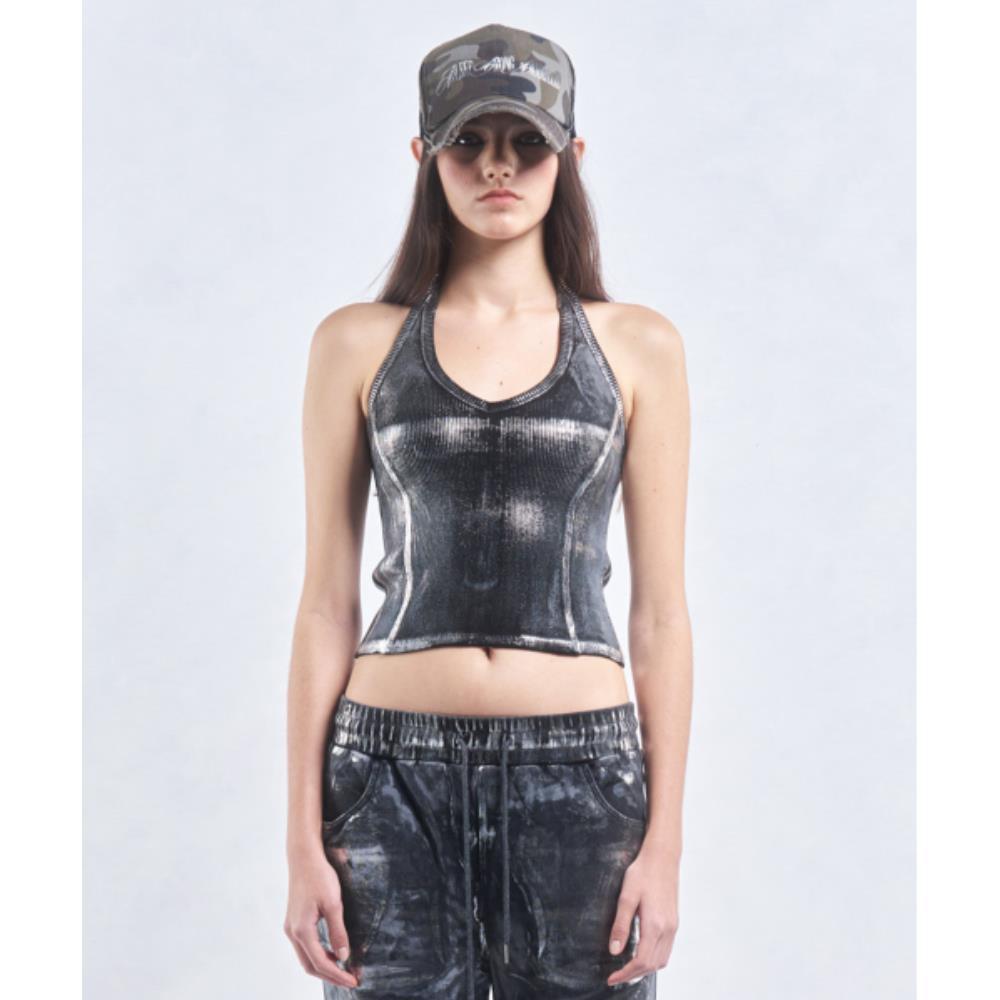 2000Archives HALTERNECK TANK TOP BLACK 2A24HSTS01BKOS