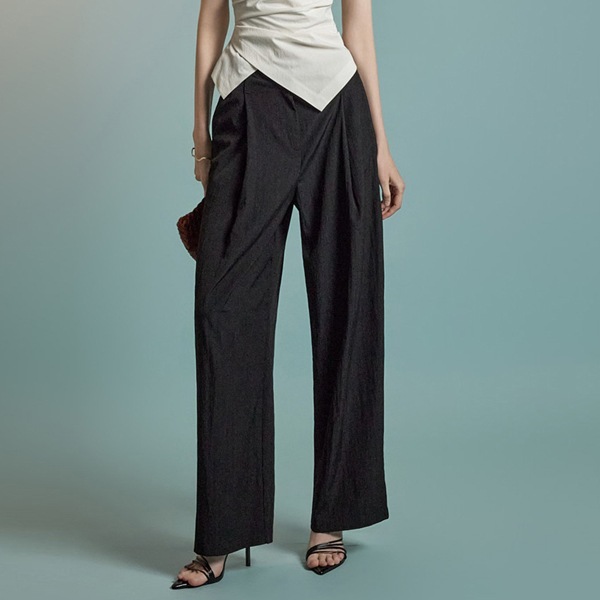 P3507 ロー ピンタック パンツ