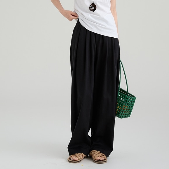 ボトムス パンツ ズボン ロングパンツ ワイドパンツ ウエストゴム ポケット ロング丈 可愛い かわいい 大人可愛い きれいめ シンプル 上品 おしゃれ かっこいい カジュアル レトロ こなれ感