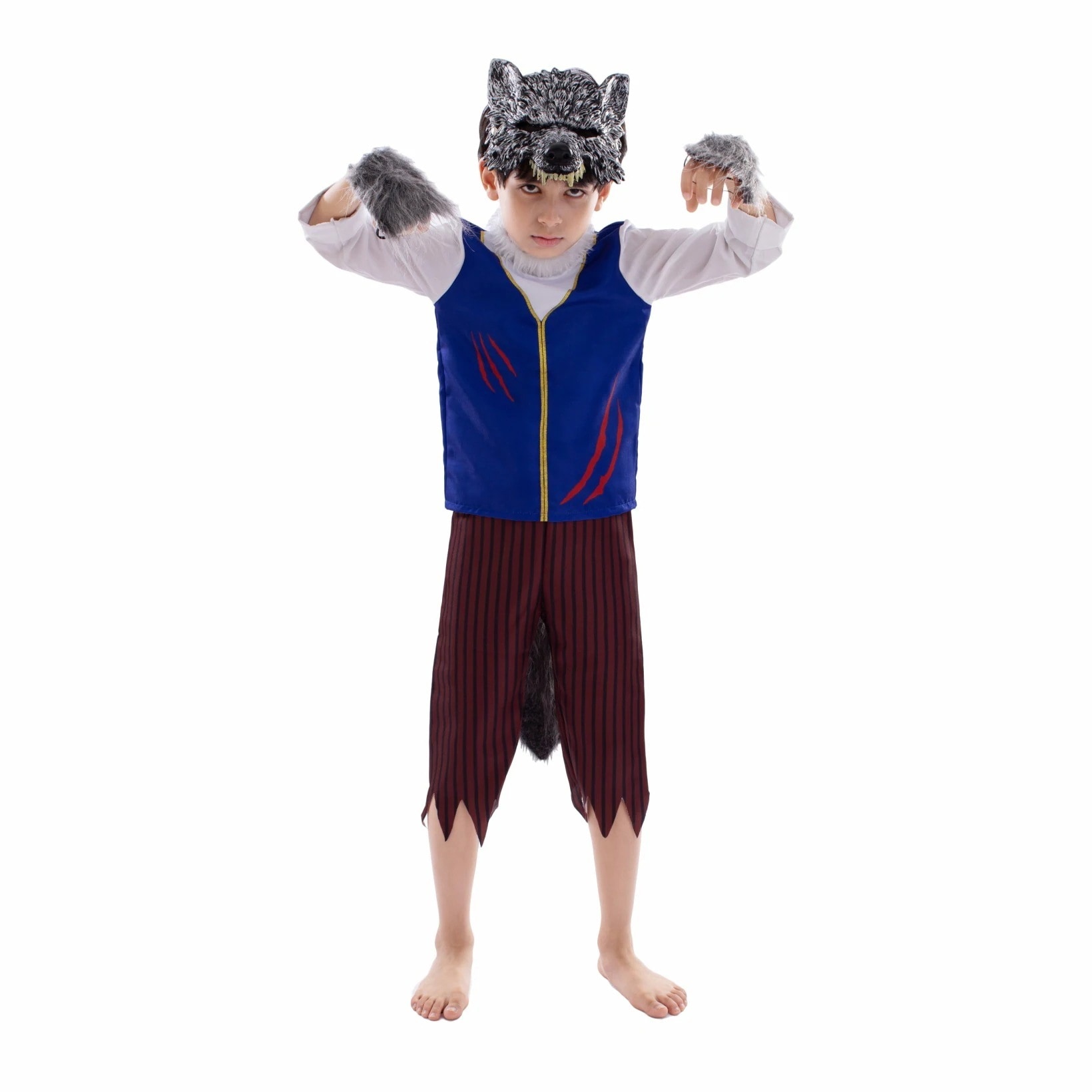 【急速出荷】 即納ハロウィーン新型月下狼人子供舞台演出服幼稚園演出服コスプレcos安い