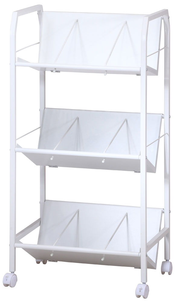 不二貿易 13310 ファイルワゴン 3段(ホワイト) 13310フジボウエキ