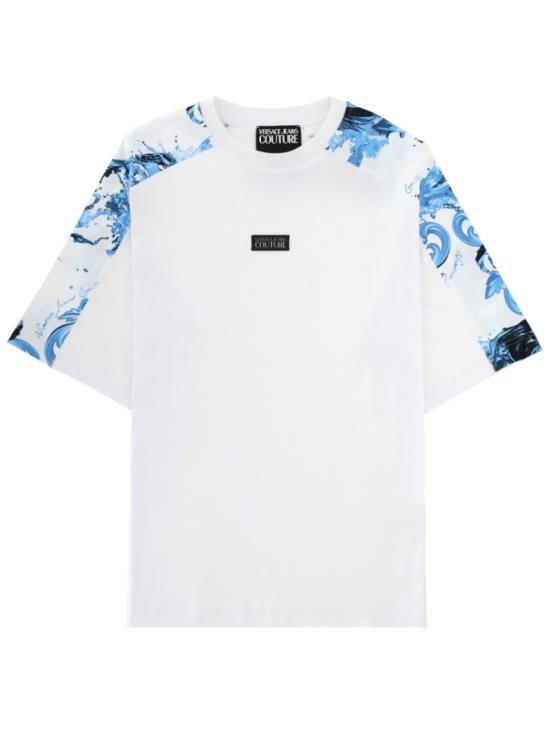 VERSACE Men T-Shirts 80GAH610 JS543OE8 White