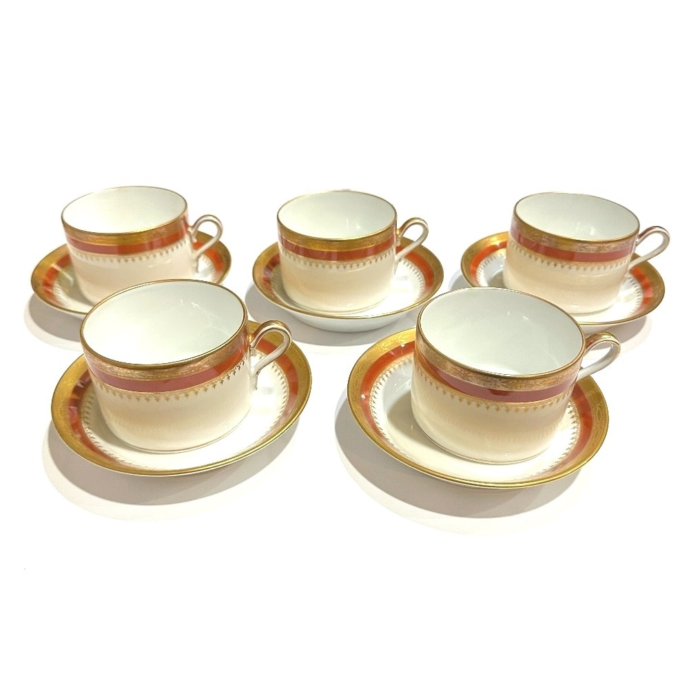 Richard Ginori リチャードジノリ ティーカップ コップ カトラリー 食器 セット カップ＆ソーサ 5客 陶器 ホワイト