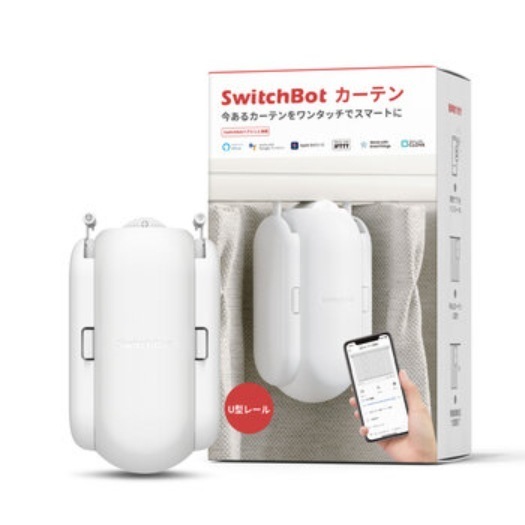 【倉庫直送】　スイッチボット 朝を迎える自動開閉 ロボットカーテン W0701600-UW