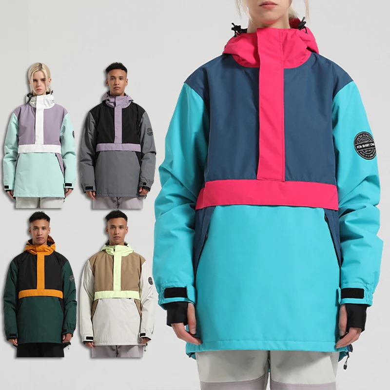 (1~3日で出荷)スノーボードウェア スノボウェア スキーウェア ジャケット プルオーバー パーカー レディース メンズ 男女兼用 スノーボード ウェア 防風 防水 防寒着