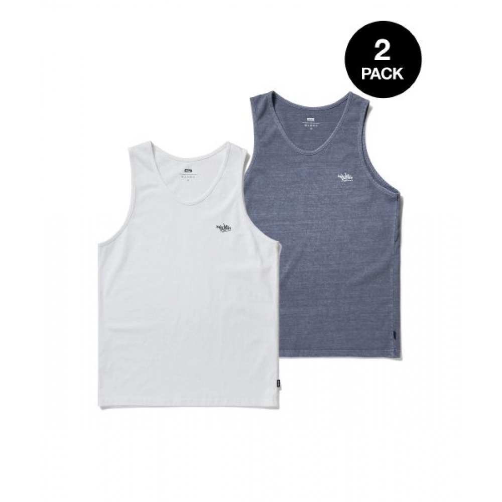 フルーク [2パック] スラムロゴピグメントノースリーブ FSL105/6カラー