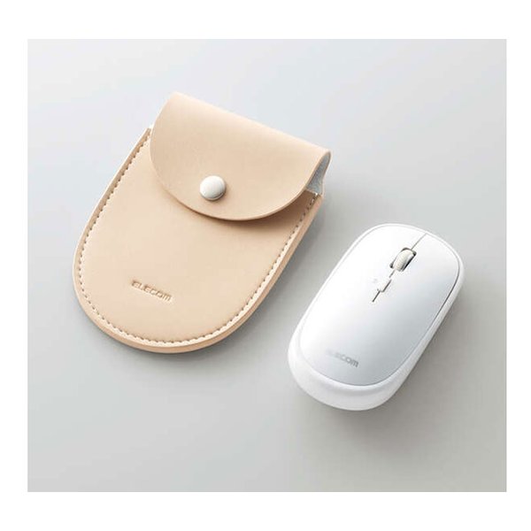 充電式 Bluetooth4.2薄型マウスSlint4ボタン 充電式 収納ポーチ付き ホワイト M-TM15BBWH