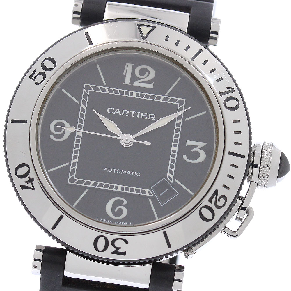 カルティエ CARTIER W31077U2 パシャ シータイマー デイト 自動巻き メンズ 箱付き_960510【中古】