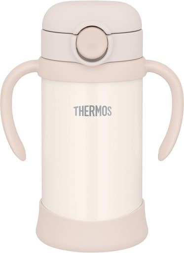 サーモス まほうびんのベビーストローマグ 飲み口とパッキンが一体 350ml ベージュ 保冷専用 FJT-350 BE