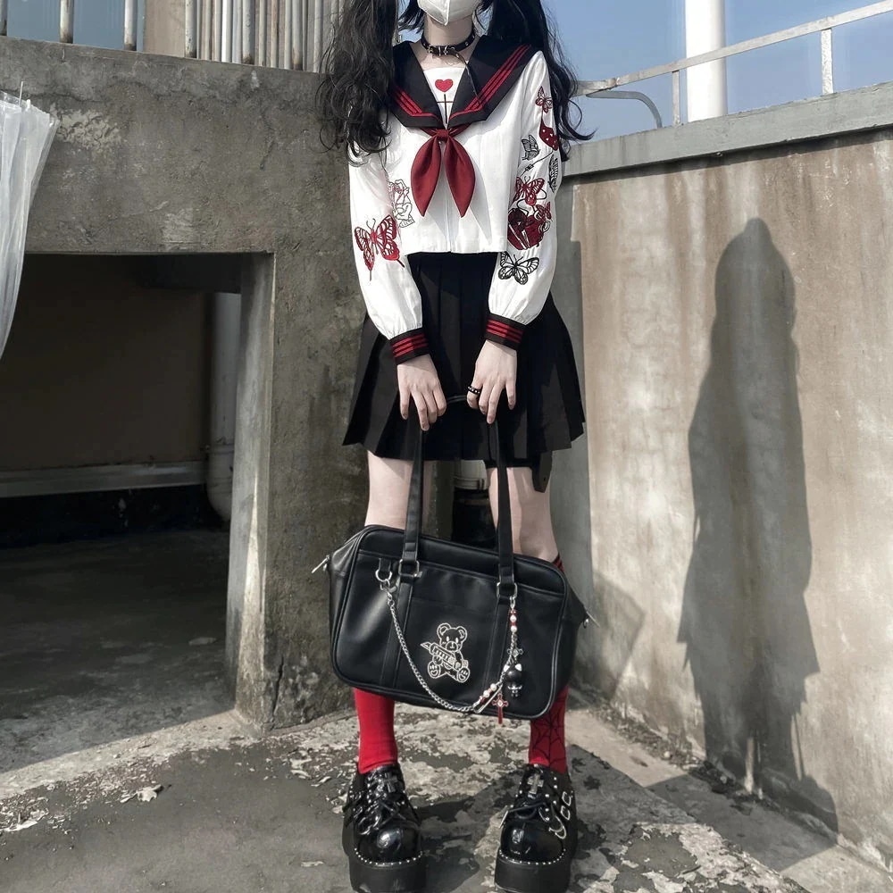 jk uniform bad girl 刺繍入りセーラー服