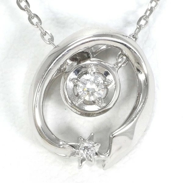 スタージュエリー K18WG ネックレス ダイヤ 0.04 0.01 約40cm ジュエリー 中古 17,880円