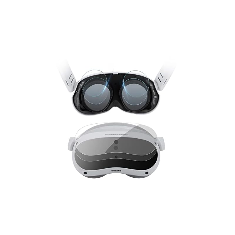 LICHIFIT PICO 4用保護フィルムセット 接眼レンズ部用+本体用 フィルム 貼りやすい 高透過率 防塵 撥油性 指紋防止 耐衝撃 VRアクセサリー （接眼レンズ部用*4 本体用*2）