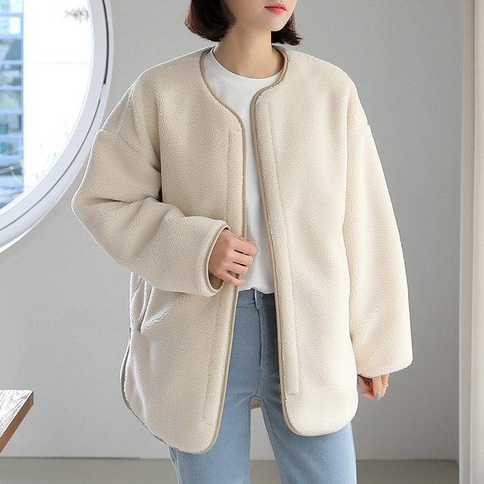 [韓国ファッション] 양면착용 리버시블 덤블 점퍼