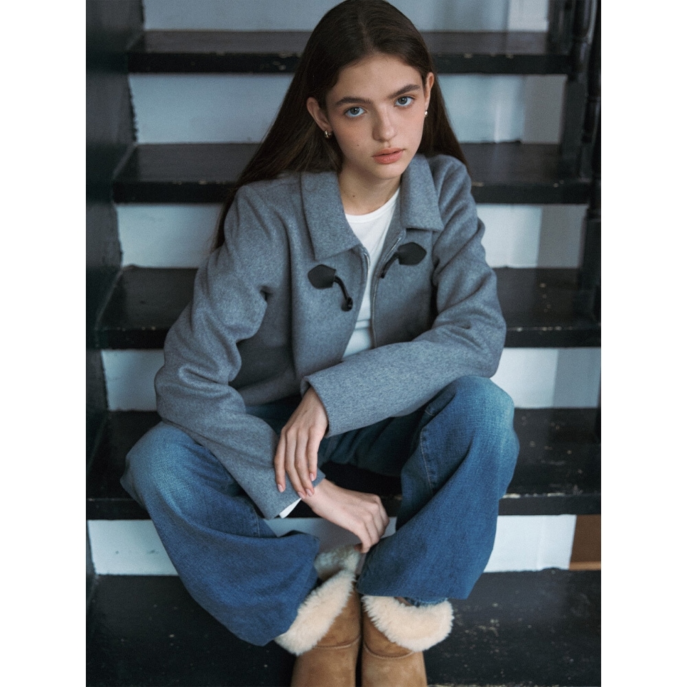 LETTER FROM MOON オンリーワンダッフルウールジャケット（グレー）