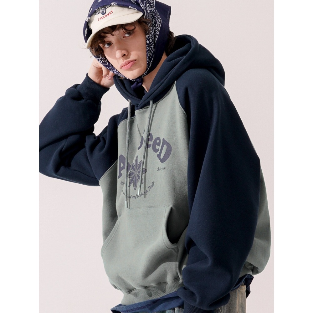 TWN アニスードラグランフーディーカーキグレー JYHD3588