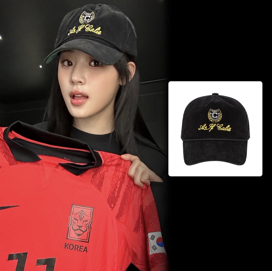 [NEWJEANS ミンジ着用] CALIE RANCH BALL CAP BLACK