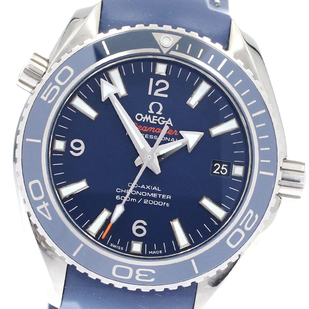 オメガ OMEGA 232.92.42.21.03.001 シーマスター プラネットオーシャン 600 デイト 自動巻き メンズ 美品 保証書付き_877591【中古】