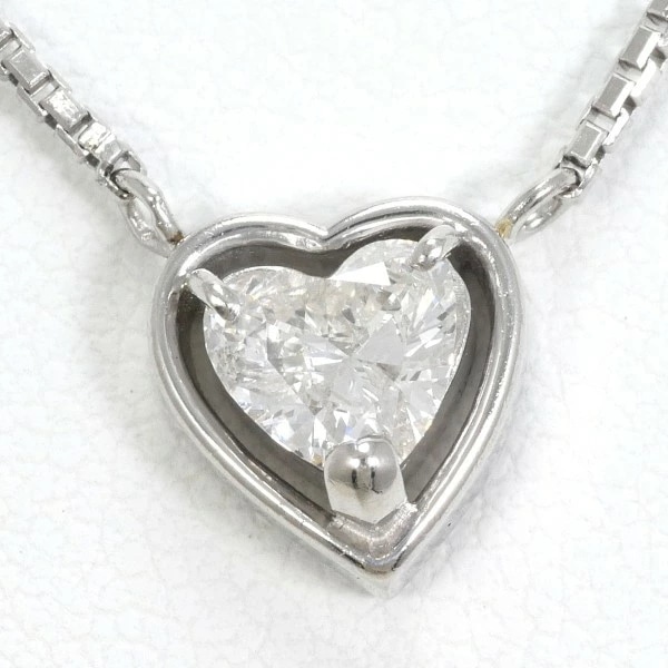 Pm PT850 ネックレス ダイヤ 0.41 鑑定書 約42cm ジュエリー 中古