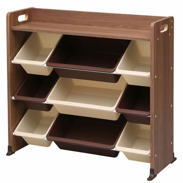 アイリスオーヤマ TKTHR-39(ブラウン) 天板付キッズトイハウスラック（ブラウン） TKTHR39ブラウン