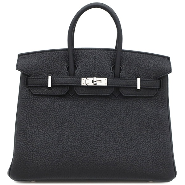 エルメス HERMES ハンドバッグ バーキン25 トゴ ブラック シルバー金具 新品 未使用 黒 B刻印（2023年製） 【箱】【中古】