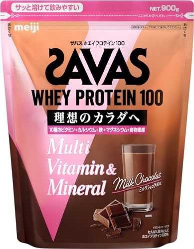 ザバス(SAVAS) ホエイプロテイン100 ミルクショコラ風味 900g 明治 5,372円
