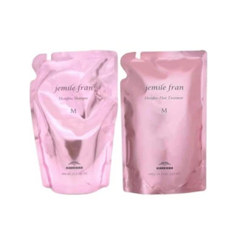 ミルボン ジェミールフラン ヒートグロス M シャンプー400ml トリートメント400g 詰替用セット【jemile fran】