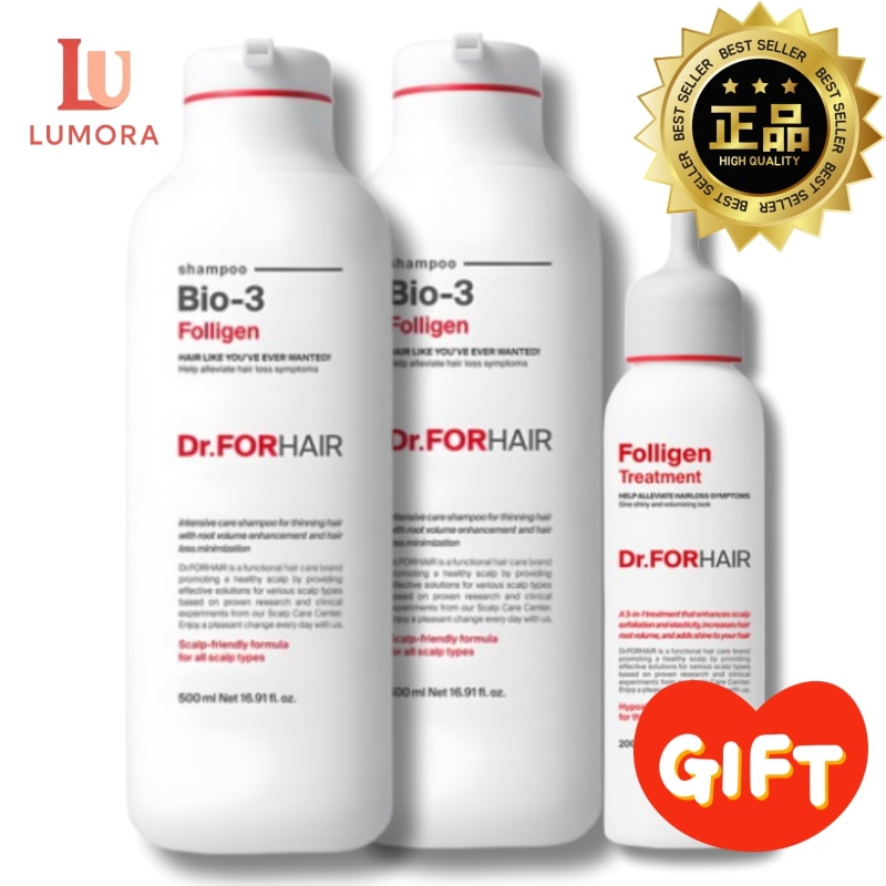 [夕方の前髪もう束にならない！] フォリゲンシャンプー 500ml 2本 + トリートメント セット / 産後 抜け毛 ぺたんこ 髪 地肌 べたつき 対策 ハリコシ 30代 40代