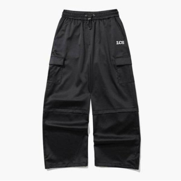 パンツ KQF QQ122OPT21-BLK ウーマンズ サテン ワイド カーゴ パンツ / BLACK