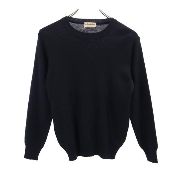 80s 90s オールド ウールブレンド 長袖 セーター 150 ブラック系 ニット キッズ