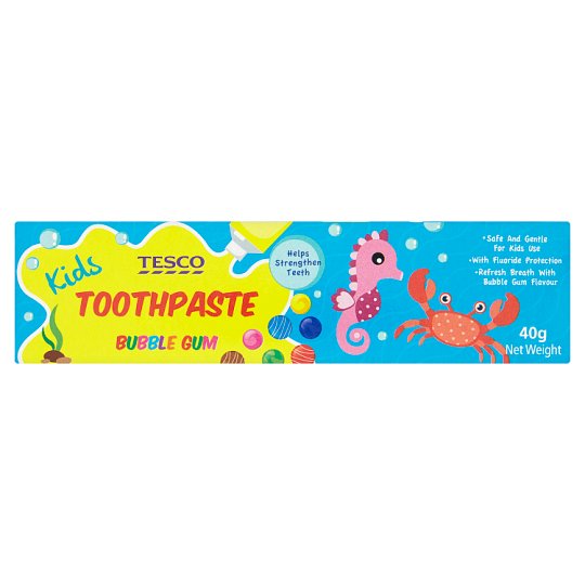 Tesco Kids Bubble Gum Toothpaste 40g