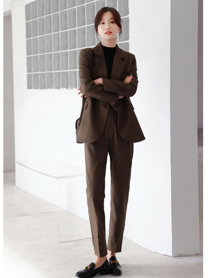 スーツレディース コーヒー オフィス セットアップ レディース スーツ レディーススーツ パンツスーツ ビジネススーツ フォーマルスーツ 2点セット セットアップ キャリア 通勤 就活 リクルート 事