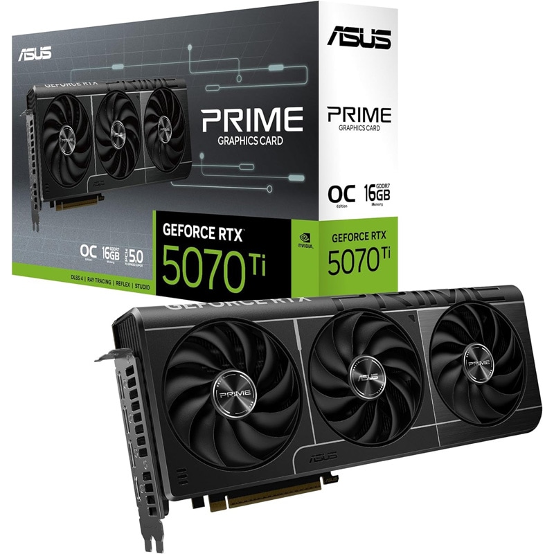 ASUS エイスース ハイエンドGPU Prime GeForce RTX 5070 Ti OC 16G GDDR7 PCIe 5.0 SFF-Ready