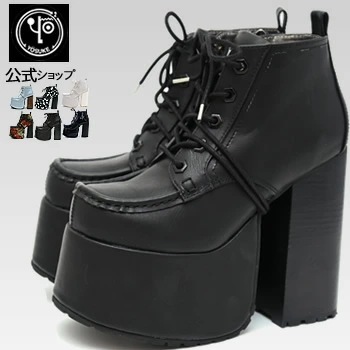 【公式SHOP特典キズ補修液付】 ヨースケ 厚底 レースアップブーツ レディース 歩きやすい 14cm 厚底ヒール （予約）は9月中旬入荷分予約販売