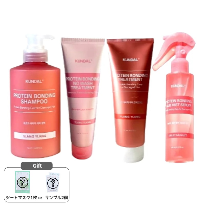 [単独構成] プロテイン ダメージケア シャンプー500ml+トリートメント250ml+ノーウォッシュ130ml+ヘアミスト150ml 4点セット 韓国ヘアケア 傷んだ髪用 集中補修ケア タンパク質配