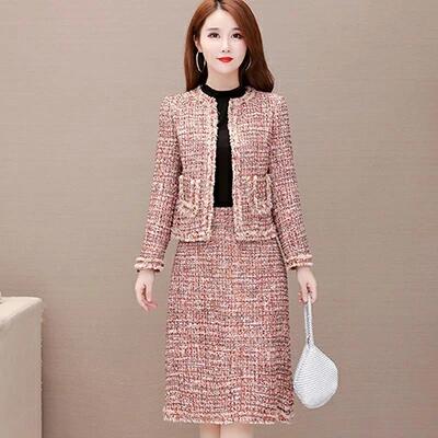 ツイード レディース セットアップ 入学式 ノーカラー 春 マ 夏 入園式 卒業式 きれいめ 卒園式 冬 フォーマル ジャケット 母 秋