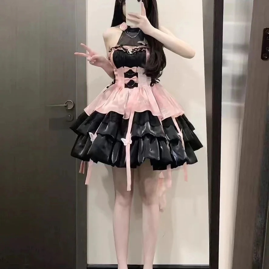 キキョウ キューピッドの約束 ロリータ ダークショートスカート キュート プリンセスドレス ショートスカート スイートサマー