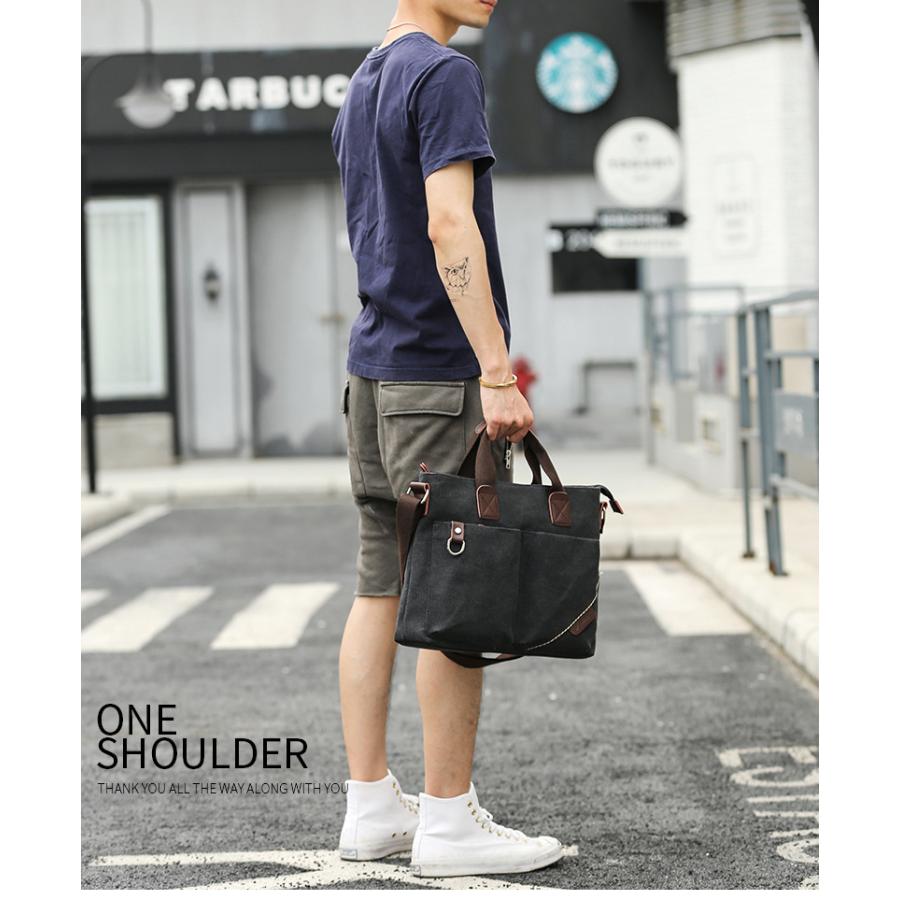 ショルダーバッグ メンズ 斜めがけ 帆布バッグ 手提げ キャンパス 帆布 カジュアル メンズバッグ ズック カバン 通勤 メンズバッグ