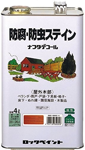 人気No.1】 ロックペイント 4L オフカラー つやなし 水性防腐防虫