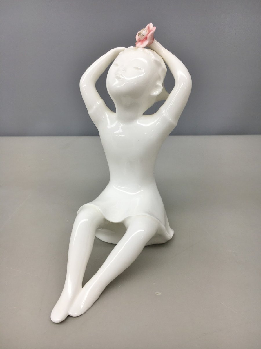 ノリタケ Noritake 陶器人形 資生堂 花椿 フィギュリン 少女 人形 美品 2602LR251