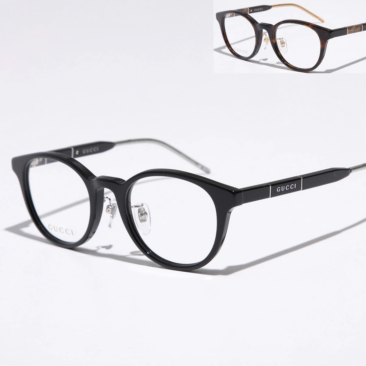 GUCCI グッチ メガネ GG1229OJ メンズ ボストン型 セルフレーム フルリム 黒縁 めがね 眼鏡 クリングスタイプ ロゴ アイウェア カラー2色