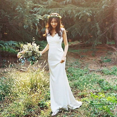 【本日限定】ウエディングドレス 白 ノースリーブ 白 二次会 結婚式ドレス パーティードレス 安い エンパイア 花嫁 フォトウエディング ビーチフォト 前撮り 後撮り 披露宴 激安