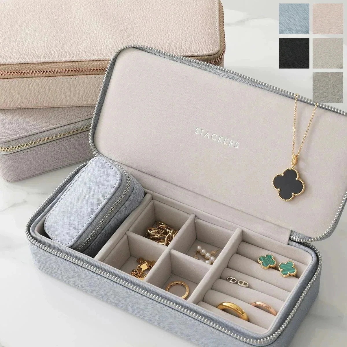 STACKERS スタッカーズ トラベルジュエリーボックス Lサイズ Large Zipped Travel Jewellery Box レディース ポーチ ア 12,213円