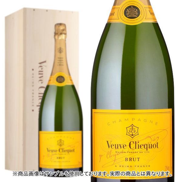 【超大型ボトル 豪華木箱入】ヴーヴ クリコ シャンパーニュ ポンサルダン ブリュット イエローラベル 3L ダブルマグナム ジェロボアム 正規 ギフト 箱付 泡 白 シャンパン ワイン 辛口 3000