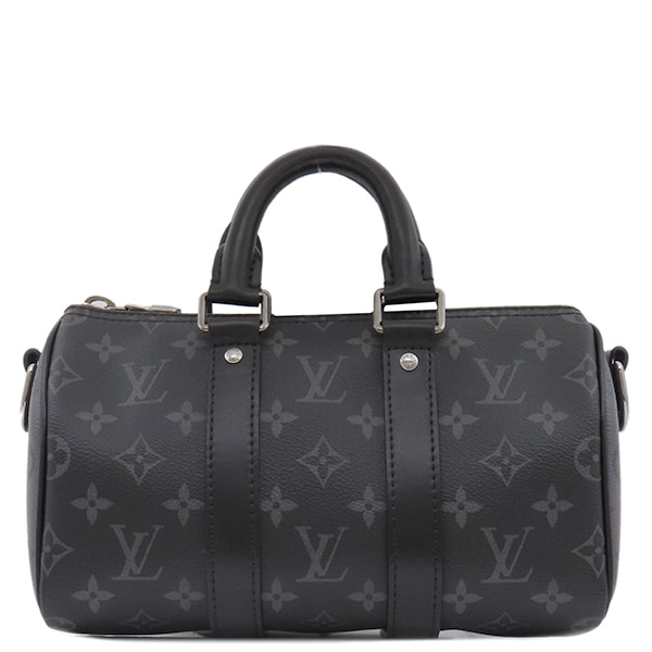 ルイヴィトン LOUIS VUITTON 2WAYバッグ キーポル バンドリエール 25 モノグラムエクリプス リバースキャンバス モノグラムエクリプス シルバー金具 黒 グレー M46271【中古】
