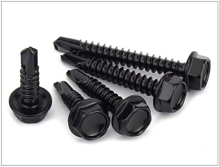 ドリルネジ 六角頭 ヘックスブラック ドリルビス ー ねじ 6カク ステンレス 100本入り(M5.5x50) 4,896円