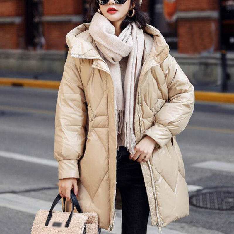 ダウンジャケット レディース ダウンコート ショート丈 綿 フード付き 軽量 厚手コート シンプル 防寒 スリム 冬 アウター 秋冬 防寒着 ファッション 秋冬アウター OceanMap