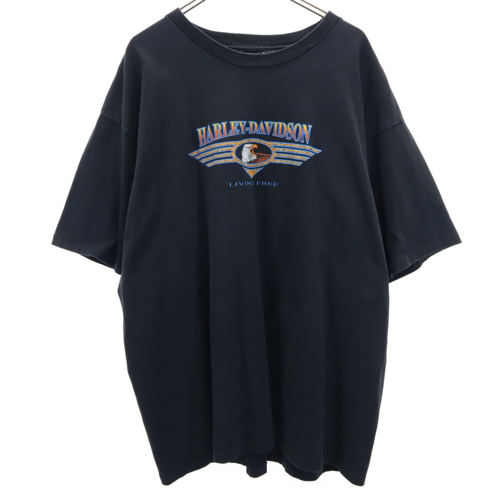 90s プリント 半袖 シングルステッチ Tシャツ XXL ブラック系 HOLOUBEK ビッグサイズ オールド ヴィンテージ メンズ