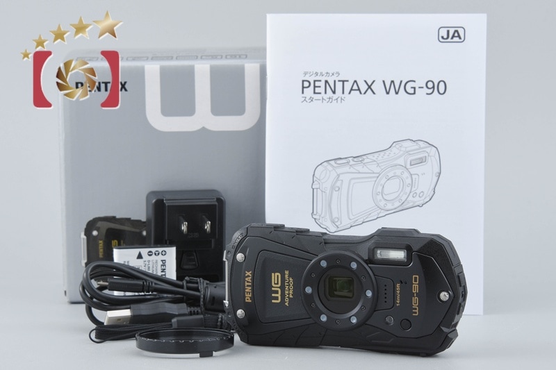 RICOH PENTAX ペンタックス WG-90 ブラック 防水アクションカメラ シャッター回数僅少 元箱付き